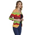 Cake Cute Burger Women s One-Button 3/4 Sleeve Short Jacket View3