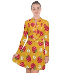 Strawberry Long Sleeve Panel Dress by Dutashop