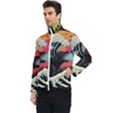 Retro Wave Kaiju Godzilla Japanese Pop Art Style Men s Bomber Jacket View3