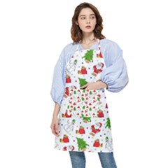 Christmas Santa Pattern Tree Pocket Apron by Sarkoni