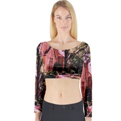 Hot Day In  Dallas-6 Long Sleeve Crop Top by bestdesignintheworld