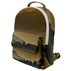 Mountains Village Trees Hills Flap Pocket Backpack (small) by Sarkoni