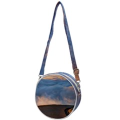 Landscape Sky Clouds Mountain Road Crossbody Circle Bag by Sarkoni