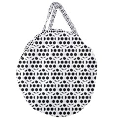 Seamless Honeycomb Pattern Giant Round Zipper Tote by Amaryn4rt