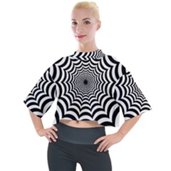 Spider Web Hypnotic Mock Neck T-shirt