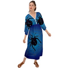 Spider On Web Grecian Style  Maxi Dress by Amaryn4rt