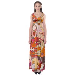 Abstract Abstraction Pattern Moder Empire Waist Maxi Dress by Amaryn4rt