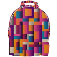 Abstract Background Geometry Blocks Mini Full Print Backpack by Amaryn4rt