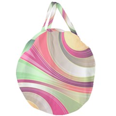 Abstract Colorful Background Wavy Giant Round Zipper Tote by Amaryn4rt