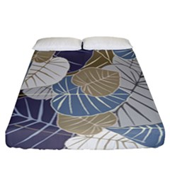 Ackground Leaves Desktop Fitted Sheet (california King Size) by Amaryn4rt