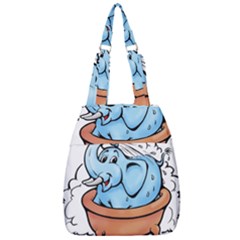 Elephant Bad Shower Center Zip Backpack by Amaryn4rt