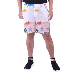 Cartoon Marine Life Marine Drawing Men s Pocket Shorts by Sarkoni