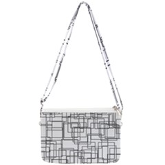 Structure Pattern Network Double Gusset Crossbody Bag by Amaryn4rt