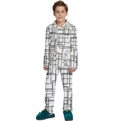 Structure Pattern Network Kids  Long Sleeve Velvet Pajamas Set by Amaryn4rt