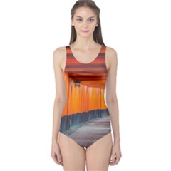 Architecture Art Bright Color One Piece Swimsuit by Amaryn4rt