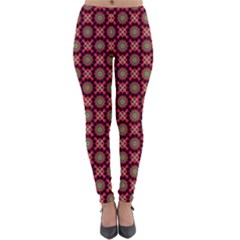 Kaleidoscope Seamless Pattern Lightweight Velour Leggings by Ravend