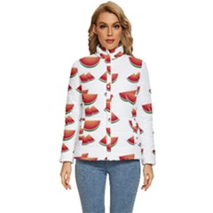 Summer Watermelon Pattern Women s Puffer Bubble Jacket Coat by Dutashop