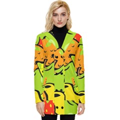 Fruit Food Wallpaper Button Up Hooded Coat  by Dutashop