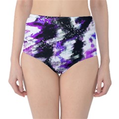 Abstract Canvas Acrylic Digital Design Classic High-waist Bikini Bottoms by Amaryn4rt