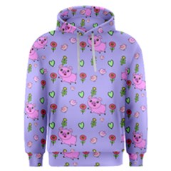 Flower Pink Pig Piggy Seamless Men s Overhead Hoodie by Ravend