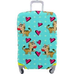 Cat Love Pattern Luggage Cover (large) by Ravend