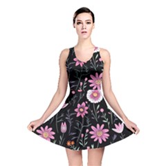 Flowers Pattern Reversible Skater Dress by Ravend