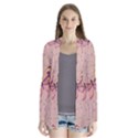 Butterfly Background Pattern Texture Drape Collar Cardigan View1