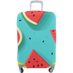 Watermelon Fruit Slice Luggage Cover (large) by Ravend