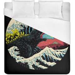 Retro Wave Kaiju Godzilla Japanese Pop Art Style Duvet Cover (king Size) by Modalart