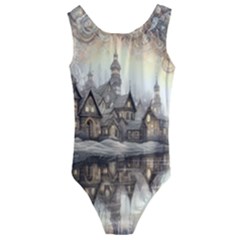 Building Landmark Kids  Cut-out Back One Piece Swimsuit by Ravend