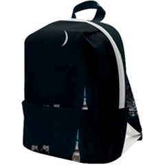 Skyline Photography Of Buildings Zip Up Backpack by Modalart