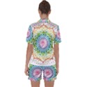 Mandala Pattern Rainbow Pride Satin Short Sleeve Pajamas Set View2