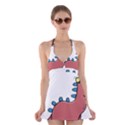 Dinosaur Dragon Drawing Cute Halter Dress Swimsuit  View1