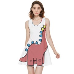 Dinosaur Dragon Drawing Cute Inside Out Reversible Sleeveless Dress by Ndabl3x