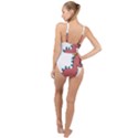 Dinosaur Dragon Drawing Cute High Neck One Piece Swimsuit View2