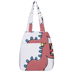 Dinosaur Dragon Drawing Cute Center Zip Backpack by Ndabl3x