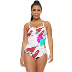 Nicholas Santa Claus Balloons Stars Retro Full Coverage Swimsuit by Ndabl3x