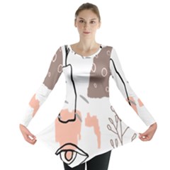 Abstract Art Design Pattern Long Sleeve Tunic  by Ndabl3x