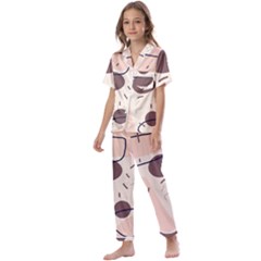 Sky Clouds Stars Starry Cloudy Kids  Satin Short Sleeve Pajamas Set by Grandong