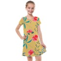 Flowers Petals Leaves Plants Kids  Cross Web Dress View1