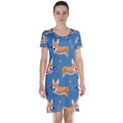 Corgi Patterns Short Sleeve Nightdress by Ndabl3x