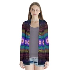 Artskop Kaleidoscope Pattern Drape Collar Cardigan by Sarkoni