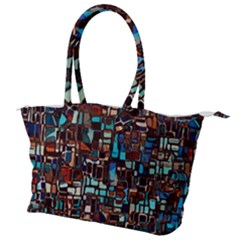 Stained Glass Mosaic Abstract Canvas Shoulder Bag by Sarkoni