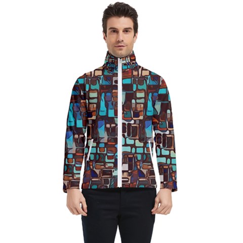 Stained Glass Mosaic Abstract Men s Bomber Jacket by Sarkoni