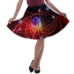 Physics Quantum Physics Particles A-line Skater Skirt by Sarkoni