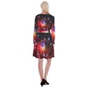 Physics Quantum Physics Particles Long Sleeve Velvet Front Wrap Dress View2