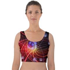 Physics Quantum Physics Particles Velvet Crop Top by Sarkoni