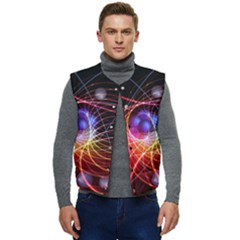 Physics Quantum Physics Particles Men s Button Up Puffer Vest	 by Sarkoni