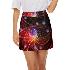 Physics Quantum Physics Particles Mini Front Wrap Skirt by Sarkoni