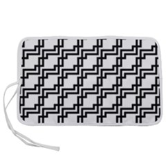 Pattern Monochrome Repeat Pen Storage Case (s) by Apen